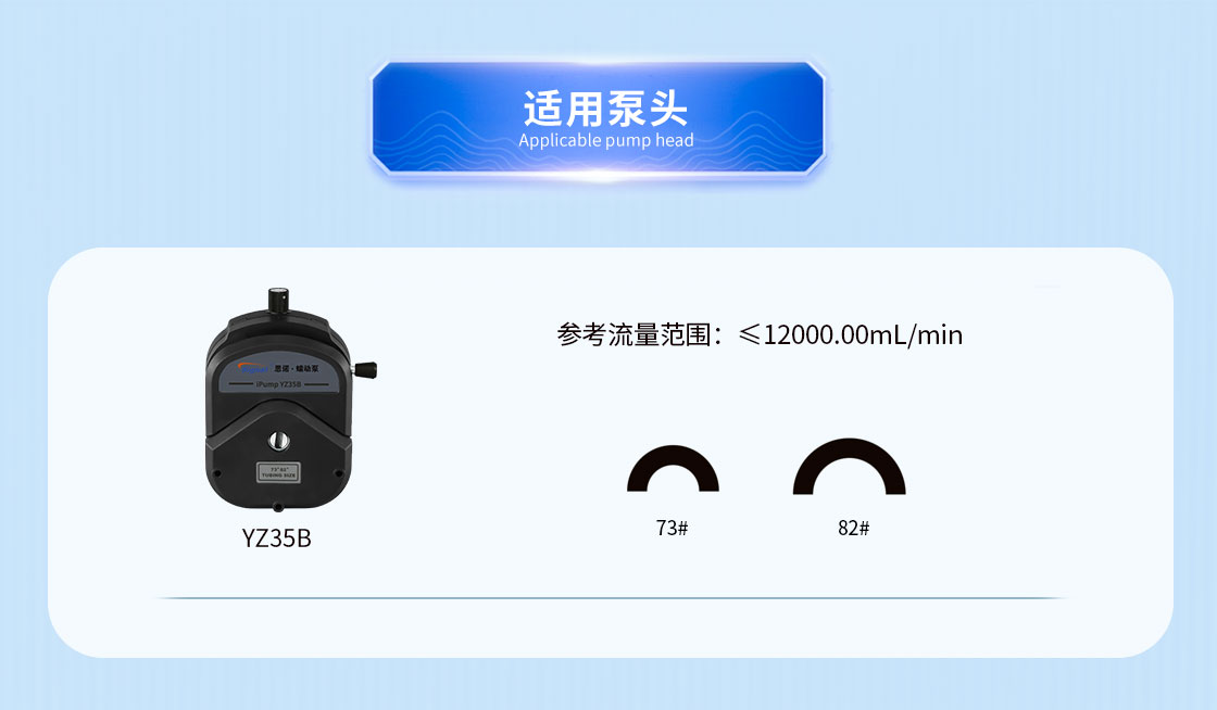 大流量印刷蠕动泵头流量参数表